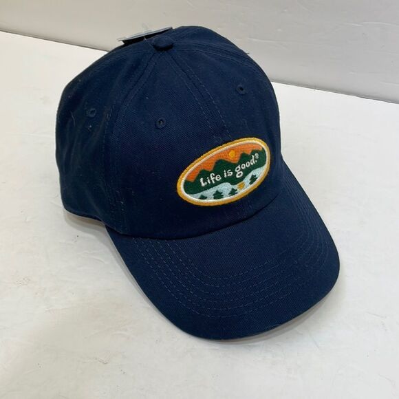 NEW WITH TAGS LIFE IS‎ GOOD NAVY BLUE HAT - Picture 1 of 4